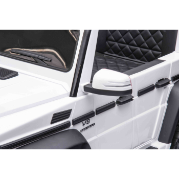 Mercedes G63 AMG Autko na akumulator Biały + Pilot + 6 kół EVA + Wolny Start + MP3 LED